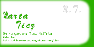 marta ticz business card